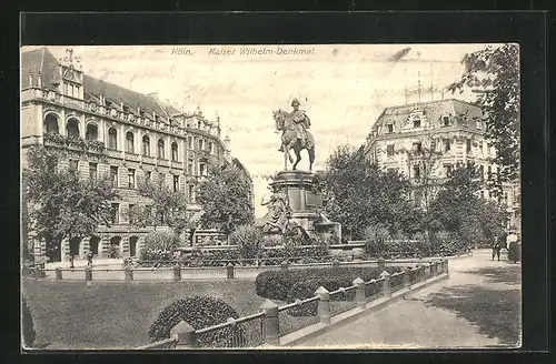 AK Köln-Neustadt, Kaiser Wilhelm-Denkmal