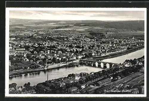 AK Trier, Panoramablick auf den südlichen Stadtteil