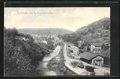 AK Kyllburg, Ortsansicht von der Oberkailerstrasse aus gesehen