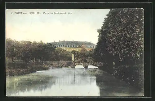 AK Brühl, Partie im Schlosspark