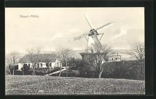 AK Sonderburg, Düppel-Mühle im Frühjahr, Windmühle