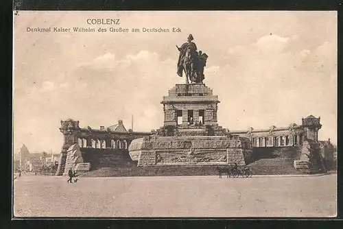 AK Koblenz, Denkmal Kaiser Wilhelm des Grossen am Deutschen Eck