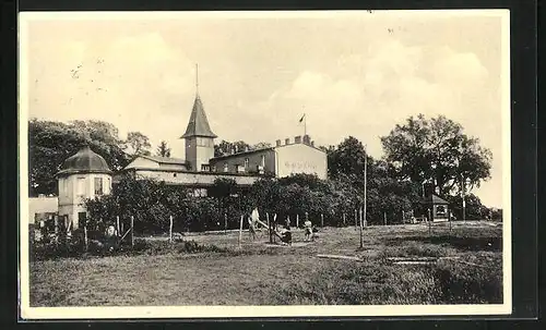 AK Erkner, Gasthaus Heideschloss Hohenbinde, Landheim d. CVJM Berlin