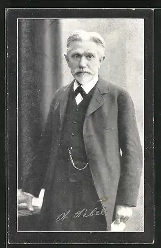 AK Portrait, August Bebel, Arbeiterbewegung