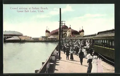 AK Salt Lake City /Utah, Crowd arriving at Saltair Beach