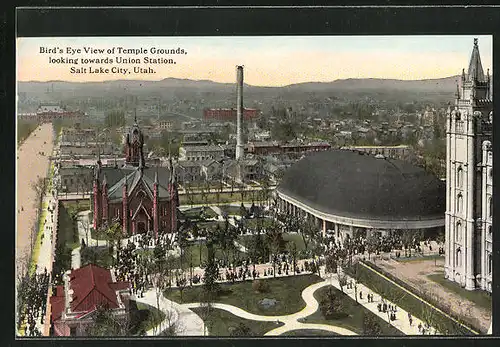 AK Salt Lake City, UT, Birds Eye View of Temple Grounds