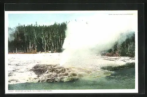 AK Yellowstone Park, Mortar Geyser, Geysir