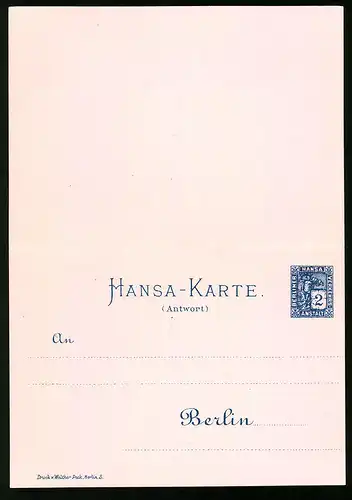 Klapp-AK Berlin, Private Stadtpost Hansa