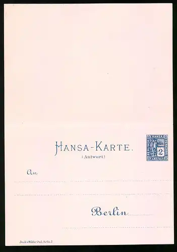 Klapp-AK Berlin, Private Stadtpost Hansa