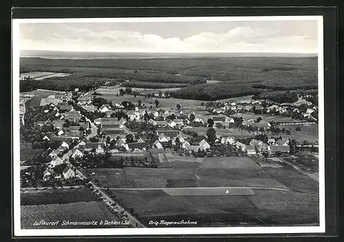 AK Schmannewitz b. Dahlen, Fliegeraufnahme des Luftkurortes