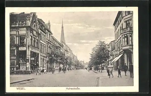 AK Wesel, Hohestrasse, Möbel-Fabrik Joh. Tenhaeff u. Sohn