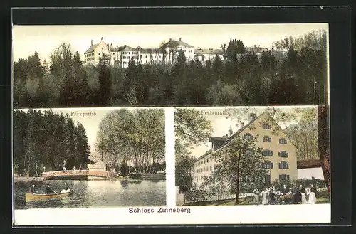 AK Zinneberg, Restaurant & Schloss Zinneberg, Parkpartie