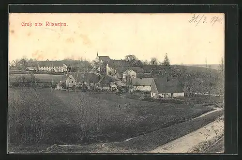 AK Rüsseina, Ortspartie am Feld