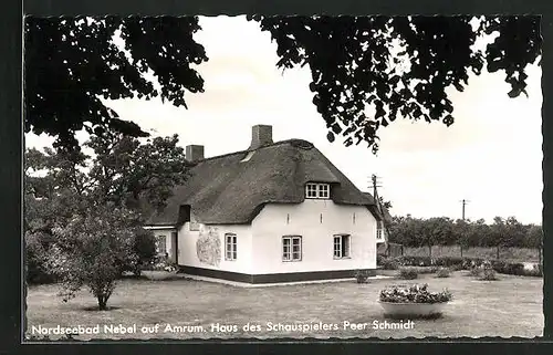 AK Nebel auf Amrum, Haus des Schauspielers Peer Schmidt