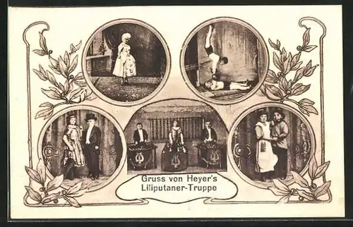 AK Heyer`s Liliputaner-Truppe, Akrobaten