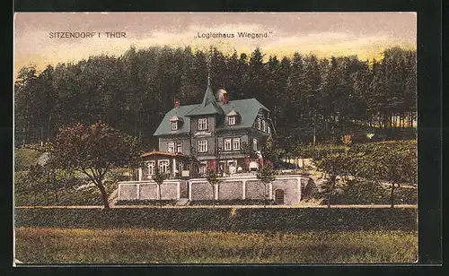 AK Sitzendorf, Blick auf das Logierhaus Wiegand