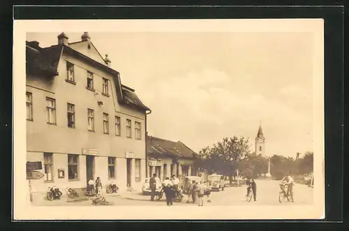 AK Moravský Písek, Blick zur Kirche