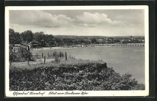 AK Niendorf, Ansicht des Ostseebades vom Strand aus