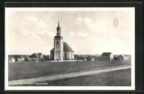 AK Rosenthal, Ortspartie mit Kirche