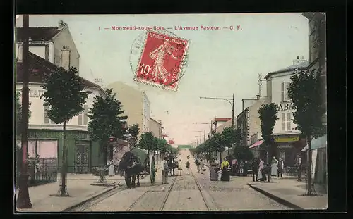 AK Montreuil-sous-Bois, L`Avenue Pasteur