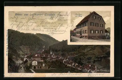 AK Elmstein, Gasthaus zur Burg, Totalansicht