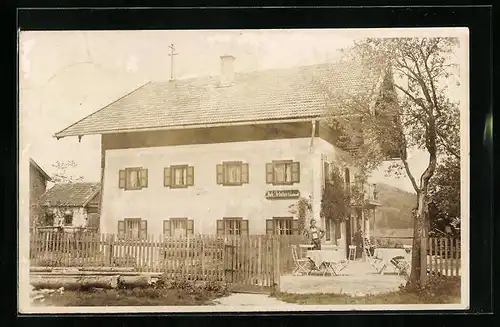 Foto-AK Anger / Obb., Hotel und Schneiderei Irlacher, ca. 1937