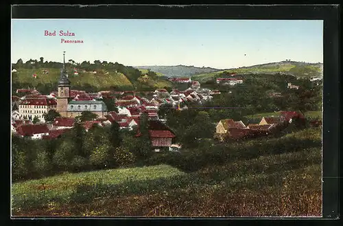 AK Bad Sulza, Panorama mit Kirche