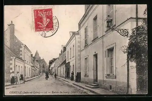 AK Genillé, Entrée du bourg