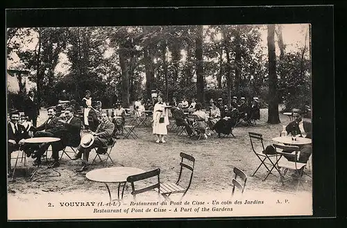 AK Vouvray, Restaurant du Pont de Cisse, Un coin des Jardins