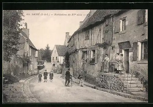 AK Saché, Habitations du XV siecle