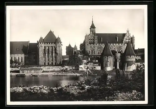 AK Marienburg / Malbork, Haupthaus des Deutschen Ritterordens, Hoch- und Mittelschloss