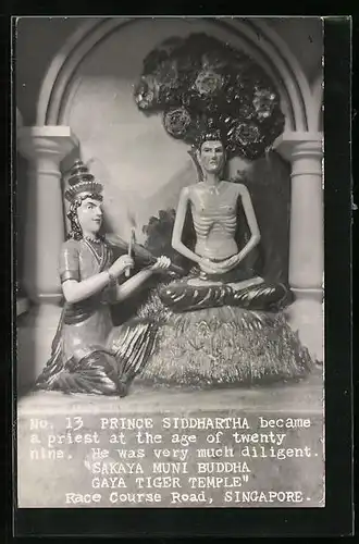 AK Singapore, Race Course Road, Gaya Tiger Temple, No. 13, Prince Siddhartha becoming a priest