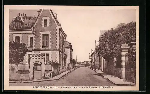 AK Fondettes, Carrefour des routes de Pernay et d`Ambillou