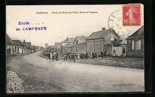 AK Campeaux, Sortie de l`Ecole des Filles, Route de Songeons