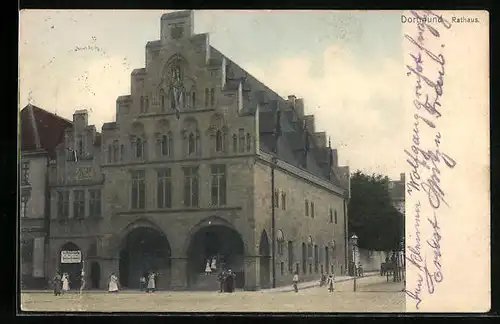 AK Dortmund, Rathaus mit Bürgern