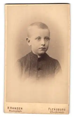 Fotografie H. Hansen, Flensburg, Norderstrasse 51, Blonder Bub im Portrait