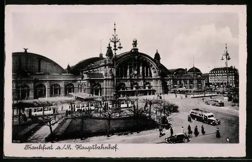 AK Frankfurt /Main, Strassenpartie am Hauptbahnhof
