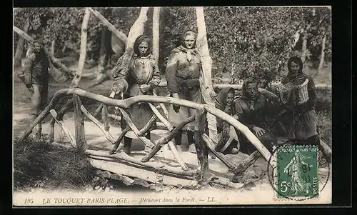 AK Le Touquet-Paris-Plage, Pecheurs dans la Foret, Fischerei