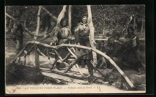 AK Le Touquet-Paris-Plage, Pecheurs dans la Foret, Fischerei