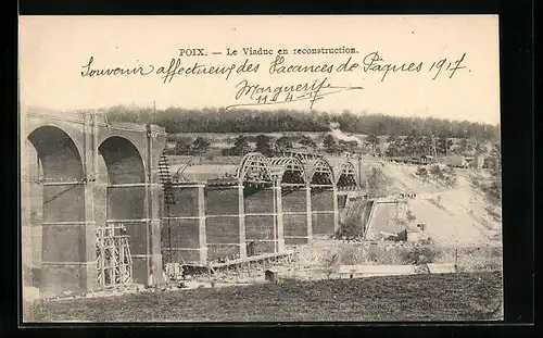 AK Poix, Le Viaduc en reconstruction