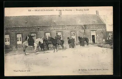 AK Bray-sur-Somme, Ferme de Brunfay