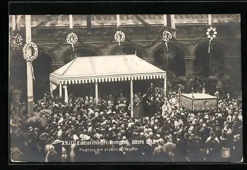 AK Wien, XXIII. Eucharistischer Kongress 1912, Empfang des päpstlichen Legaten