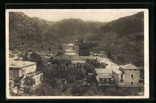 AK Valldemosa /Mallorca, Teilansicht mit Karthäuserkloster