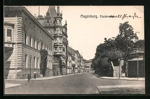 AK Magdeburg, Blick in die Fürstenwallstrasse