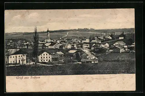 AK Triftern, Teilansicht mit Kirche