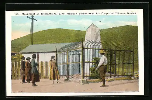 AK Tijuana, Monument on International Line, Mexican Border near San Diego