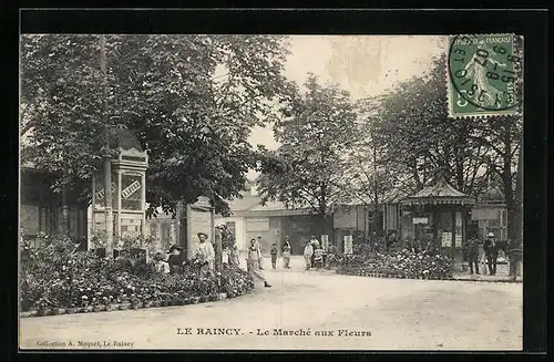 AK Le Raincy, le Marché aux Fleurs