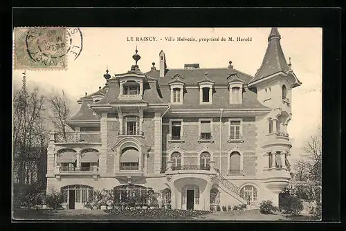 AK Le Raincy, Villa Helvetia, propriété de M. Herold