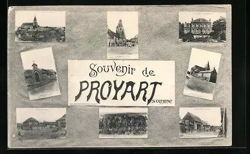 AK Proyart, Vue générale, L`eglise, Les rues