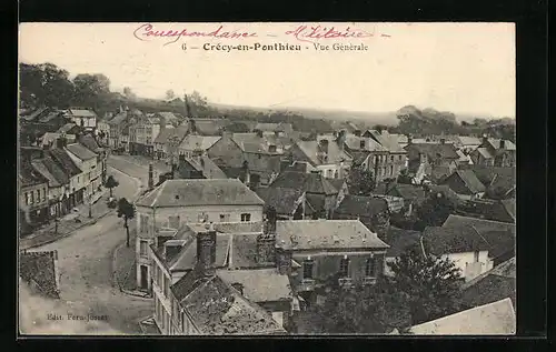 AK Crécy-en-Ponthieu, Vue Générale